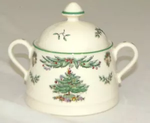 Guirnalda de árbol de Navidad Spode azucarero y tapa - 2005 - Excelente - Imagen 1 de 2