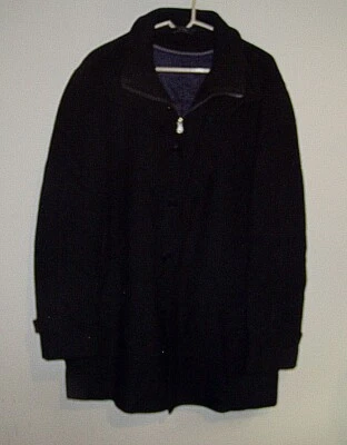 Cardinal of Canada Men’s Large 42-44 Long Black Overcoat Trench Wool Cashmere - Image 1 of 3