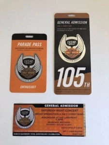 HARLEY 105TH CELEBRATION 2008 TICKET PACKAGE WITH PARADE PASS  - Picture 1 of 5