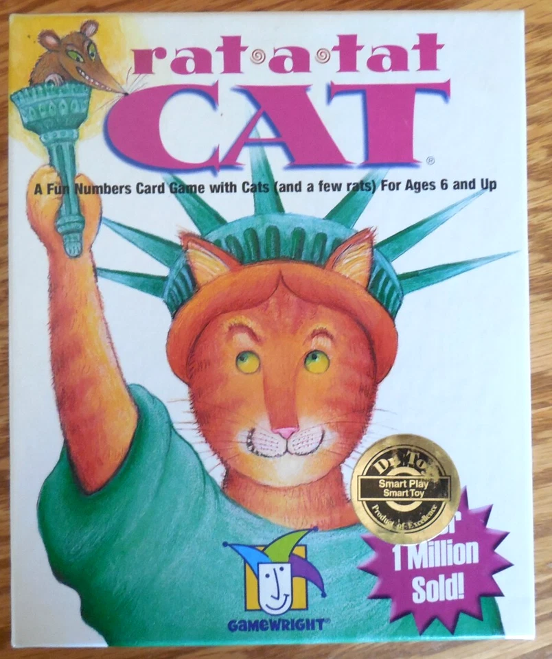 EUC 2003 AWARD WINNING GameWright "Rat-A-Tat-Cat" Fun Numbers Card Game  Ages 6+ - Image 1 of 4