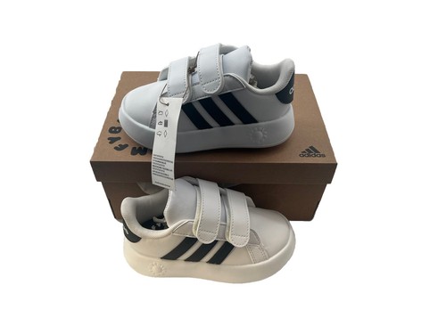 Scarpe da tennis Adidas unisex per bambini Grand Court 2.0 taglia 7 5
