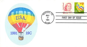 2530 19c Ballooning Booklet Pane Single Rainbow hand made laser print [205077] - Picture 1 of 1