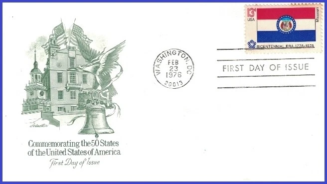 USA4 #1656 U/A ARTMASTER FDC   Missouri State Flag - Image 1 of 1