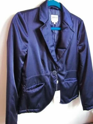 NUEVO CON ETIQUETAS Chaqueta Blazer Armani Collezioni Giacca AZUL Botón Único Talla 6 Rt$685 BMG75W Foto 1 de 4