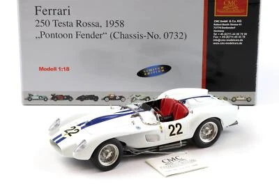 1:18 CMC Ferrari 250 Testa Rossa 1958 Pontoon Fender #22 Bianco M-080 - Immagine 1 di 4