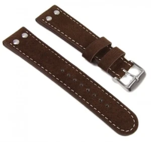 Correa de repuesto de búfalo de agua correa de reloj de cuero 22 mm marrón oscuro 956822 - Imagen 1 de 3
