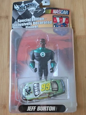 Figura de acción Green Lantern 2004 Hot Wheels DC Comics/con lote de autos de carreras NASCAR de colección Foto 1 de 2
