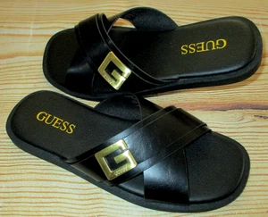 HERREN GUESS SLIPPER PANTOLETTEN SCHWARZ SANDALEN GRÖSSE 8 - Bild 1 von 5