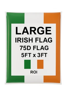 Large Rugby 6 Nations ROI Republic Of Ireland 150cm x 90cm Flag Speedy Delivery - Image 1 of 4
