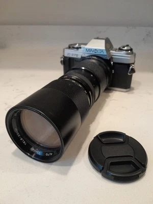 MINOLTA X-370 35mm Film Camera w/Vivitar 85-205mm Telezoom Lens Excellent Tested - Image 1 of 4