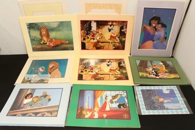 Vintage 9 Lot DISNEY LITHOGRAPHS Bambi Lion King Aladdin Snow White Fox Hound - Image 1 of 4