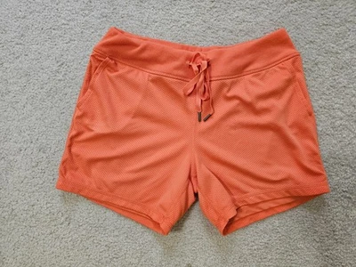 Pantalones Cortos Tangerine Mujer Atléticos Naranja Suave, Malla Elástica Forrados Cordón Talla M Foto 1 de 4
