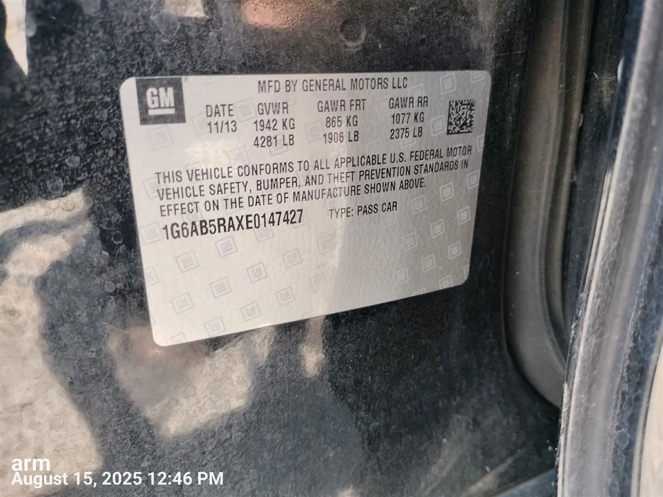 POWER BRAKE BOOSTER 84614711 2013-2018 CADILLAC ATS - Image 1 of 4