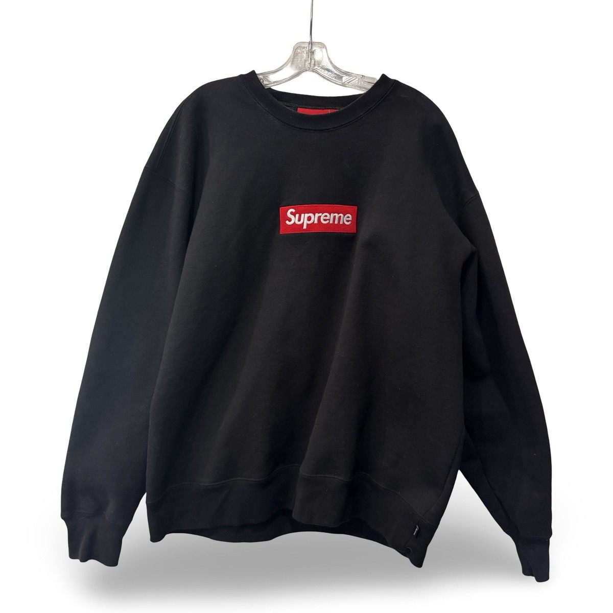 XXL◇Supreme Washed Box Logo Crewneck Red Supreme Washed Box Logo