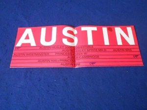 BMC Austin Full Line Fold Out Brochure English German Text Healey 3000 Mini etc - Picture 1 of 8