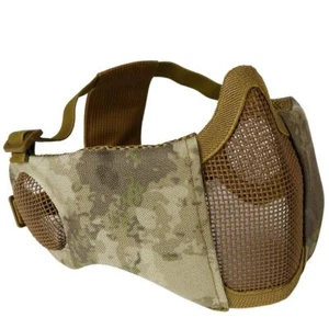 Airsoft Mesh Mask, Half Face Mesh Masks with Ear Protection for CS/Hunting/Pa... - Picture 1 of 8