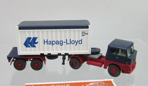 Wiking 1:87, Henschel HS 14 autoarticolato container con 20 piedi open top modello speciale - Foto 1 di 1