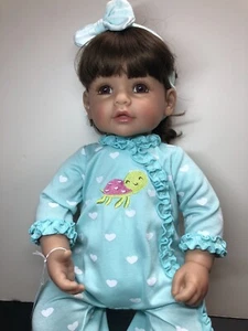 19” Adora Baby Doll “Sleepy Turtle”Toddler Time Adorable Brunette Brown Eyes MWB - Picture 1 of 12