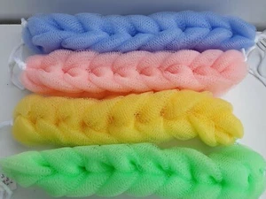 Badezopf Duschzopf Massageschwamm Peelingzopf Seifschwamm 25 cm lang NEU 4 Farbe - Bild 1 von 6