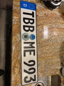 Porsche 993 German License Plate from near Stuttgart ( Tauberbischofsheim ) - Picture 1 of 2