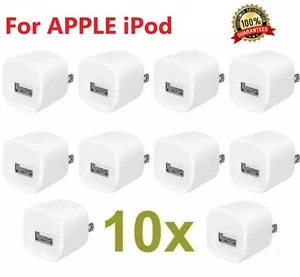 10x 1A USB Power Adapter AC Home Wall Charger Plug FOR iPod Classic Touch Nano - Picture 1 of 1