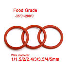 Food Grade Silicone O Rings 5mm - 40mm Outer Dia. & 1mm - 5mm Thick O-Ring Seals