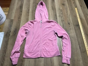 Juicy Couture Hoodie, Girl's Size XS, Pink, Full Zip, Logo, Sweatshirt - Picture 1 of 10