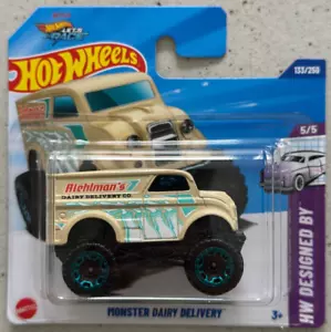 2025 Hot Wheels MONSTER DAIRY DELIVERY Short Card HW Designed By - Picture 1 of 2