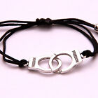  2 Pcs Simple Rope Bracelet Bangle Matching Bracelets for Couples Adjustable
