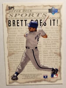 1992 Upper Deck Robin Yount - George Brett #SP5 3,000 Hit Insert Baseball Card