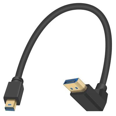 8K Mini Display Port  To Male Cable Adapter Converter 0.3M 60Hz Up Angle Cable - Image 1 of 4