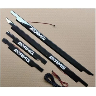 Mercedes-Benz G-Class W463A W464 AMG LED Illuminated Door Sills Plates Black - Image 1 of 3