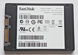 256 GB SATA III SanDisk SSD SDSSDHP-256G 2D-NAND MLC 2.5" disco duro interno - Imagen 1 de 1