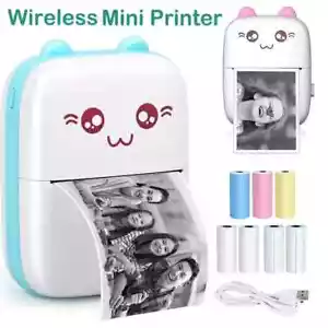 Mini stampante termica wireless - 200 dpi etichettatrice portatile regalo per scuola bambini - Foto 1 di 4
