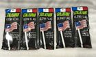 LOT OF 5 GLOW WANDS WITH ATTACHED AMERICAN FLAG / 10" / BRAND NEW