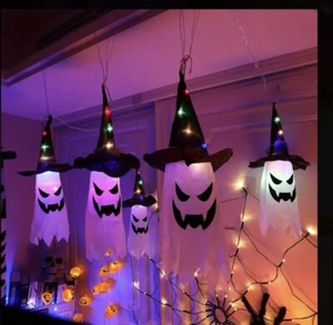 Halloween leuchtendes Gespenst Licht Außen Deko Garten 1 Stück Party Haus hängend - Bild 1 von 5
