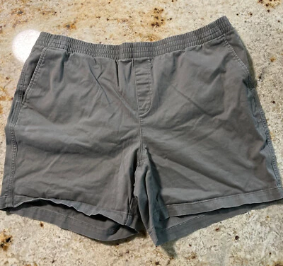 Pantalones cortos Lands' End para mujer talla 20W cómodos chinos lavados verde militar Foto 1 de 4