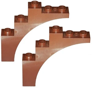 Mattone Lego mancante 2339 OldBrown x 2 archi 1 x 5 x 4 - Foto 1 di 2