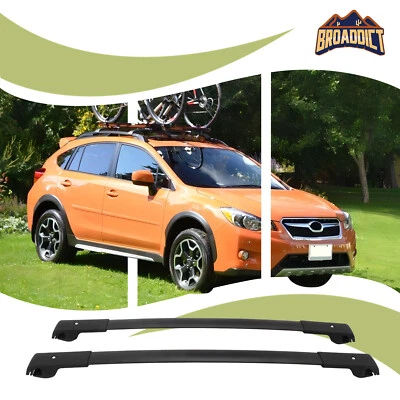 Barra transversal portaequipajes de techo para Subaru XV Crosstrek 2013-2017 negro Foto 1 de 4