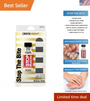 Stop the Bite Nail Biting Deterrent Polish 0.5 Fl Oz - Promote Nail Growth - Image 1 of 4