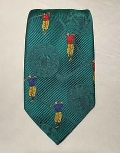 Robert Talbott für den Diablo Scotch Schläger grüne Golf Herren-Krawatte feinste Seide gebraucht, in einwandfreiem Zustand - Bild 1 von 12