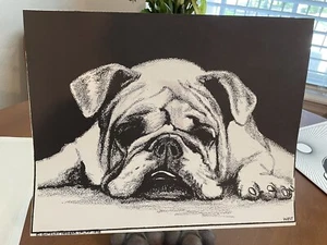 Jerry West Druck Afroamerikanischer Künstler 1978 Bulldogge Portrait Gateway Designs - Bild 1 von 3