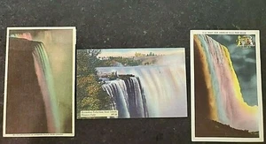 3 alte Postkarten Illumiation of Niagara Falls 2 weißer Rand & 1 Leinen 10695 - Bild 1 von 8