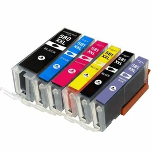 Cartuchos de tinta compatibles PGI580 CLI581 XXL non oem para impresoras Canon - Imagen 1 de 3