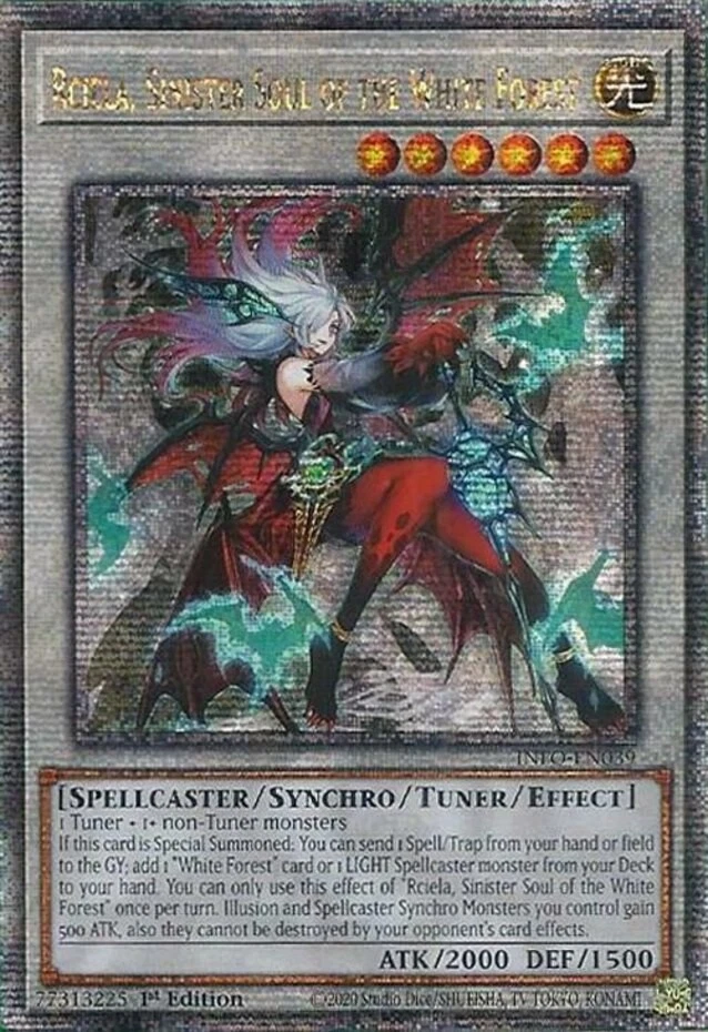 Yugioh: 1x Rciela, Sinister Soul of the White Forest - INFO-EN039 - Quarter Cent - Image 1 of 1