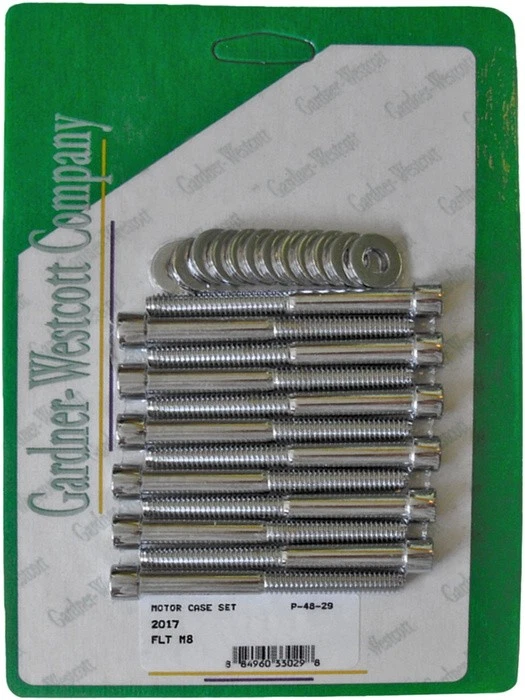 Gardner-Westcott Motor Case Bolt Kit Polished #P-48-29 Harley Davidson - Image 1 of 1