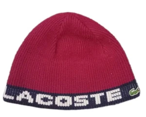 Cappello berretto Lacoste vintage unisex taglia unica bordeaux e blu navy bianco lettering  - Foto 1 di 5