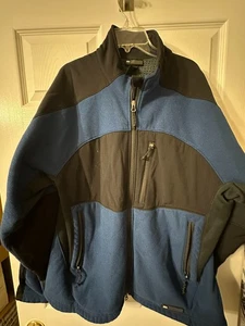 REI Jacket Mens Extra Large Full Zip Long Sleeve Blue/Black - Picture 1 of 4