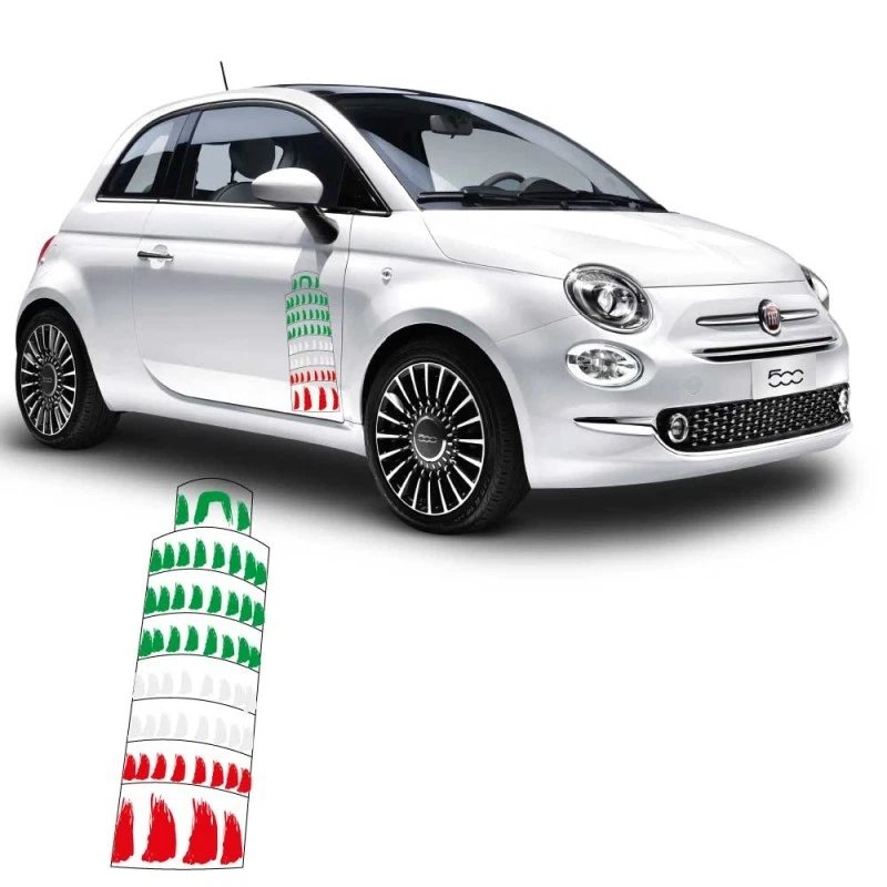 calcomanías laterales torre Italia fiat 500 Foto 1 de 1