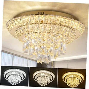 18" Kristall Gold Deckenleuchte Unterputz mit Fernbedienung, Farben Temp & - Bild 1 von 7